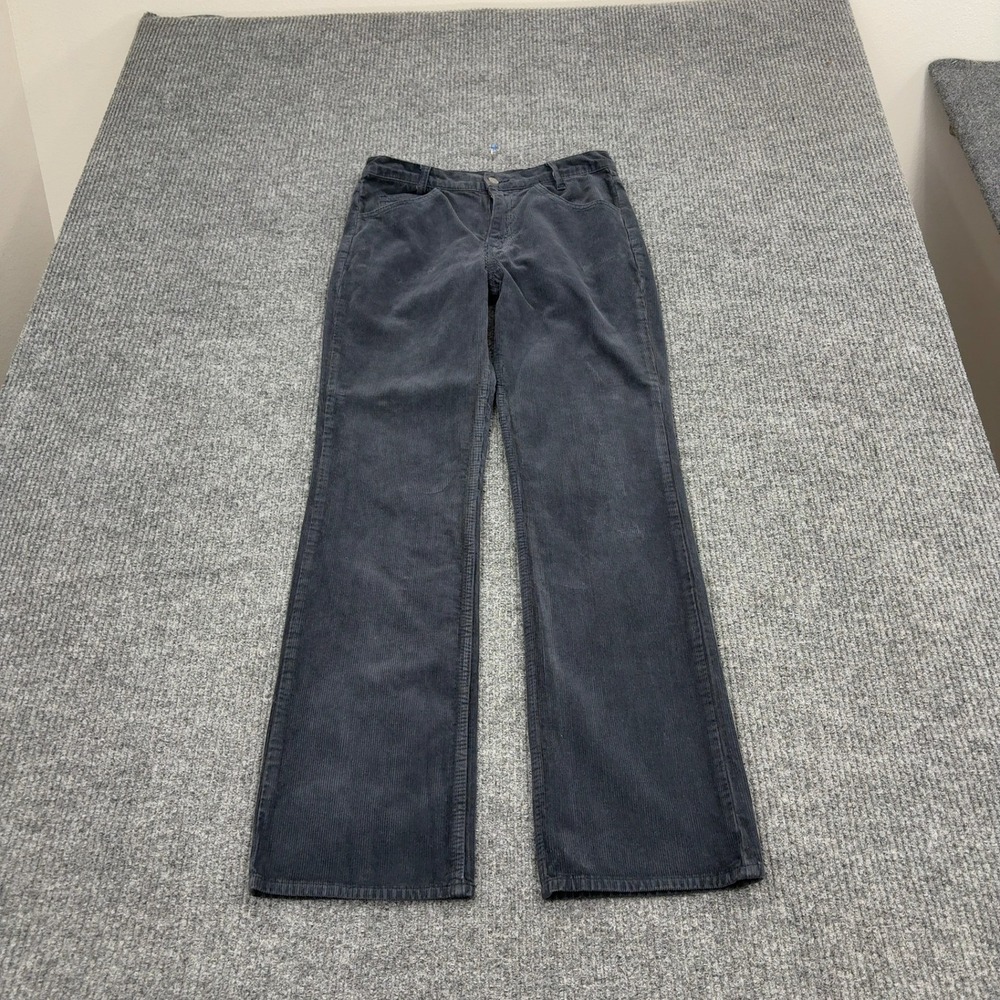 J Galt Pants Womens M Gray Cotton Corduroy Flare Y2K Streetwear Retro